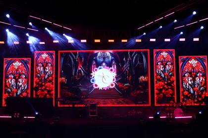 Stage and Backdrop — Sangeet decor — ITC Grand Goa